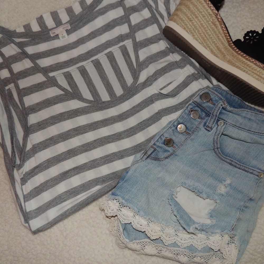 Grey Striped Tank